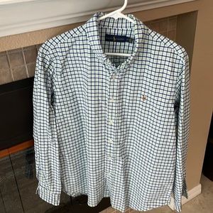 Ralph Lauren - mens - size L - green/blue plaid button down